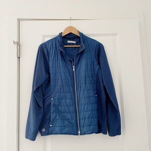 Peter Millar Down Insulated Zip Front Jacket Blue